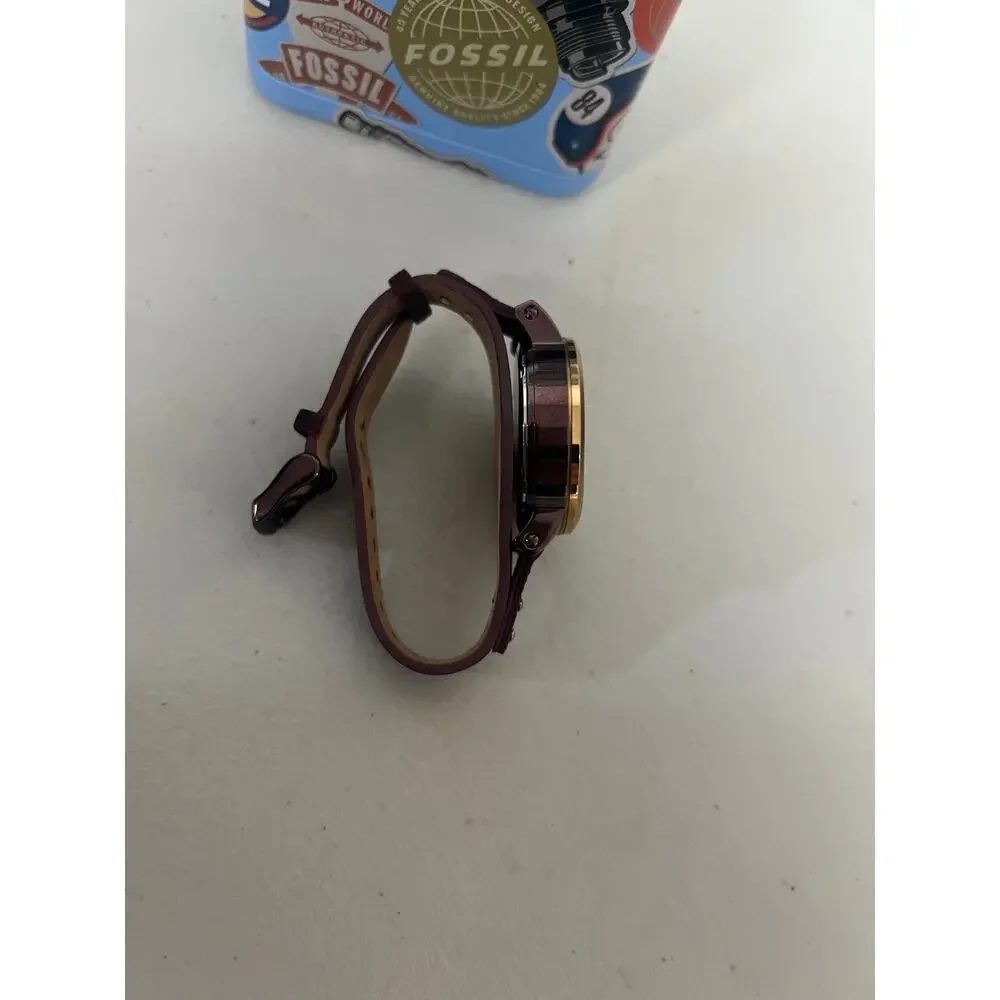 Fossil ES4114 Burgundy Leather Chronograph Watch